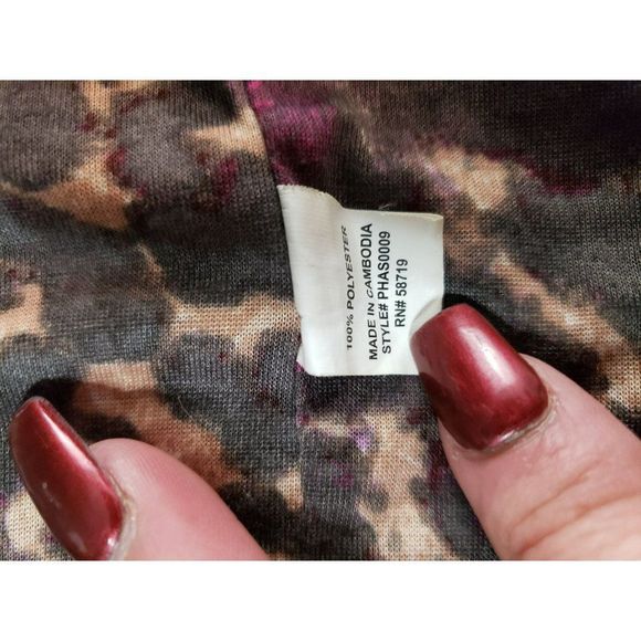 Notations Pink Violet Purple Animal Print Reversible Infinity Scarf - Picture 5 of 8